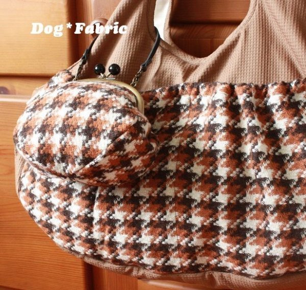 画像2: PAKUPAKU*マナーポーチ（chidori brown) (2)