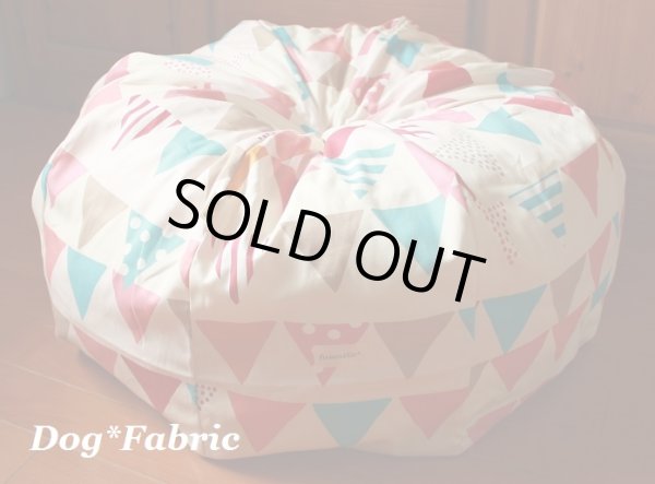 画像1: 【SALE】“fuwatto*”クッションカバー(flag〜milky pink〜） (1)