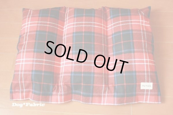 画像1: fuwa＊moco*クッションマットカバー（katecheck red） (1)