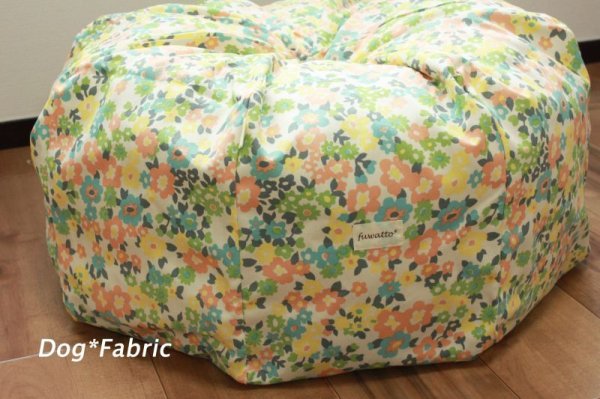 画像3: “fuwatto*”クッションカバー（candy flower〜green〜） (3)