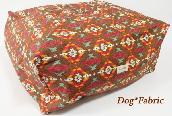 画像1: 【SALE】“fuwatto*”セット（クッション+カバー）（ortega brown×orange) (1)