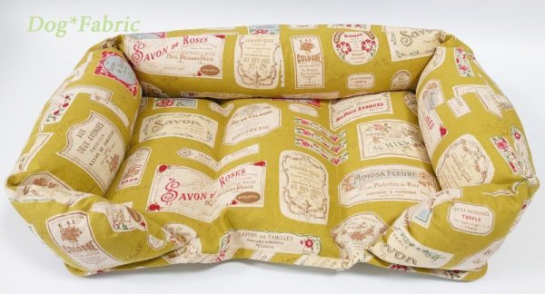 画像2: fuwa*mocoクッションベッドカバー(sabon label　green） (2)