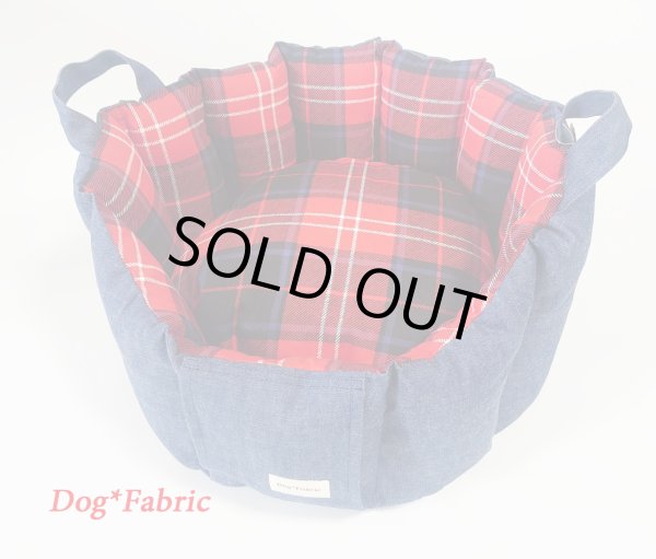 画像2: fuwafuwa*Cuddler（denim×red tartancheck）=Sサイズのみ＝ (2)