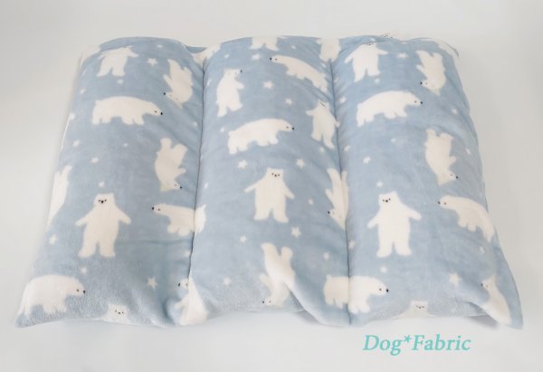 画像2: fuwa＊mocoクッションマットカバー（shirokuma skyblue） (2)